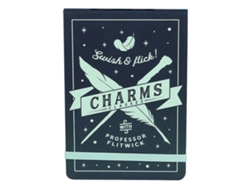 Cuaderno de bolsillo Charms Classes de 13,5 x 9,5 cm con cierre elástico negro de Harry Potter