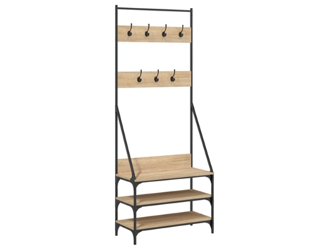 Perchero VIDAXL con zapatero roble Sonoma (72x34x184 cm)