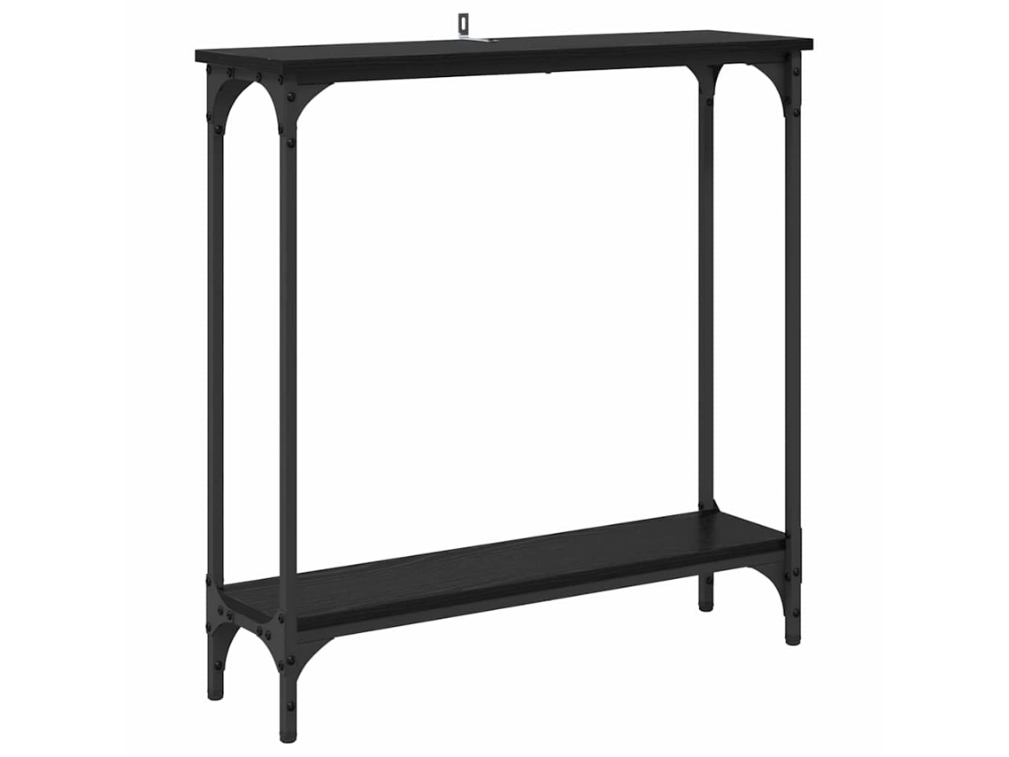 Maison Exclusive - Mesa Consola Roble Negro 75 X 22,5 X 75 Cm Madera De Ingeniería
