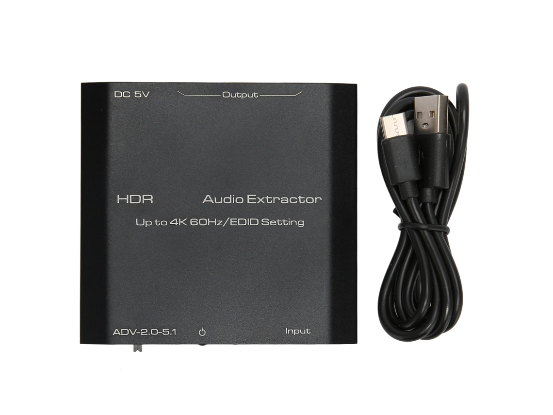Extractor De Sonido Hdr Hd, Interfaz Multimedia, Compatible Con 4k A 60 Hz, Convertidor Dts 5.1 Pcm.