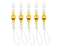5pcs Clipe De Chupeta Silicone Para Bebê Brinquedo De Dentição Segurança Mantenedor De Chupeta