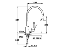 Grifo TEKA SP 995 (Cromo - 34,1 x 5 x 19,4 cm)