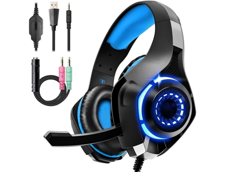 Auriculares para juegos para Ps4 Ps5 Xbox One Switch PC con micrófono con cancelación de ruido