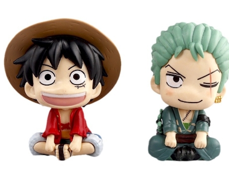 EZII Figura Anime one pease Monkey D Luffy Roronoa Zoro 11 RED GREEN 2 IN 1 multicolor crianças presente brinquedo bonito