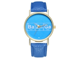 Reloj De Cuarzo Unisex Con Correa De Cuero Pu Simple Regalo De Cumpleaños T85-a Azul Real