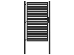 Puerta de jardín de aluminio negro con cerradura 100x150 cm MAISON EXCLUSIVE