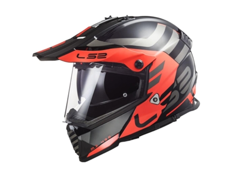 Casco LS2 Mx436 Pioneer Evo Adventurer Black Orange Xs