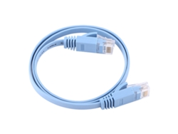 Cable De Parche Utp Plano De Ethernet Rj45 Cat6 Para Router Lan 1000m Azul 0.5m