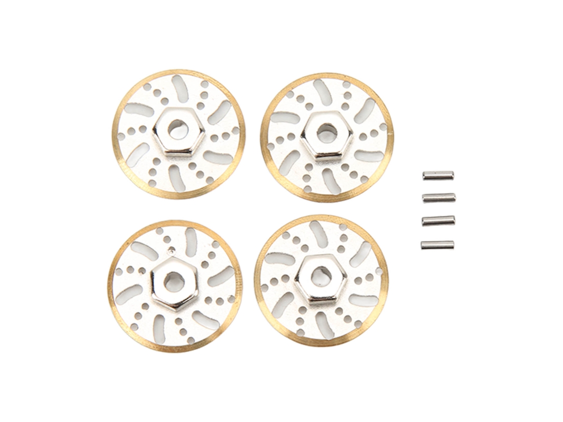 4pcs Disco De Freno De Contrapeso De Latón Adaptador Hexagonal Para Coche Rc 1/24 Axial Scx24 Gladiator C10