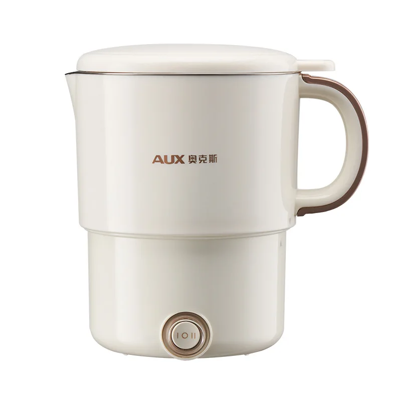 Hervidor Eléctrico (blanco) De 800 Ml, Hervidor De Viaje Multifuncional, Olla De Cocción Lenta De Acero Inoxidable 304