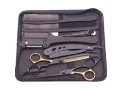 Kit De Tijeras De Peluquería De 9 Piezas Digitallab Dorado