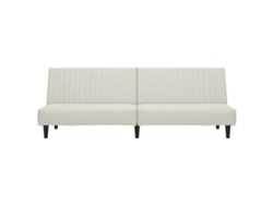 Sofá Cama De 2 Plazas Terciopelo Color Crema