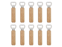 10 abridores de botellas de madera con mango de acero inoxidable para cocina, bar y restaurante Kofihety