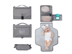 Cuich - Bolsa cambiadora portátil para bebé, impermeable, lavable, plegable, con bolsillo para toallitas húmedas