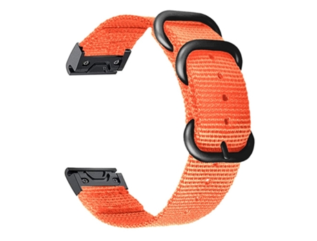Correa de acero inoxidable 22mm tres bucles para Garmin Fenix 7/6 Pro/Forerunner 935/945 - anaranjado