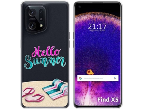 Carcasa para Oppo Find X5 5G TUMUNDOSMARTPHONE Dibujos Transparente Summer Multicolor