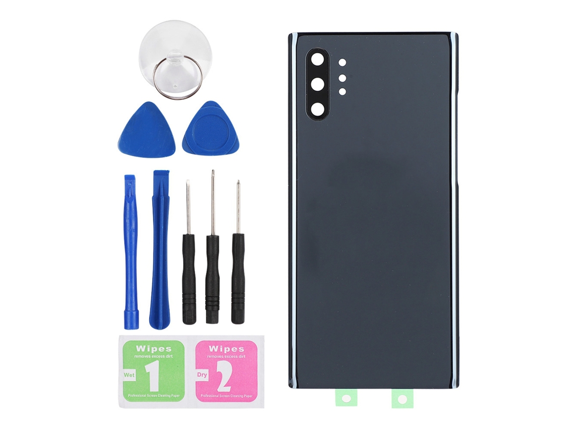 Cubierta Trasera De Vidrio Para Teléfono Móvil, Tapa De Batería, Carcasa Trasera, Pieza De Repuesto Para Samsung Note10 Plus Negro
