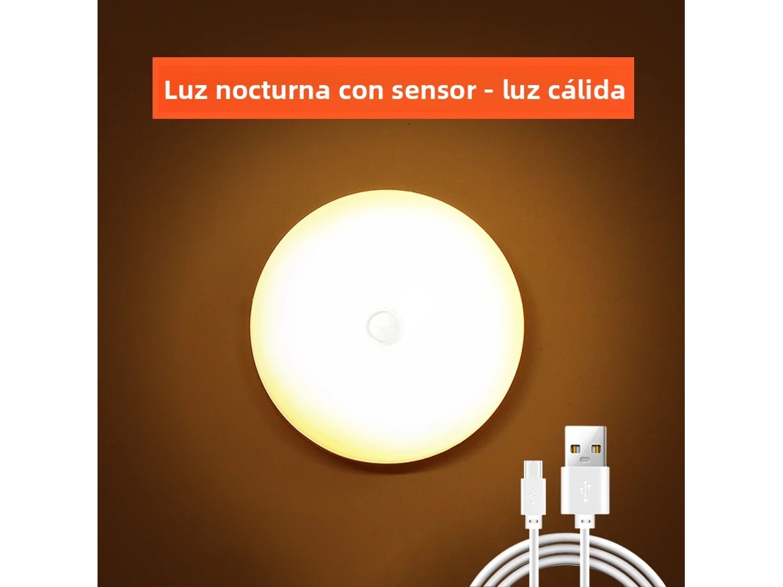 (4 Piezas) Luz Nocturna Led Recargable Por Usb Con Sensor De Movimiento, Luz Led Inalámbrica Para Armario