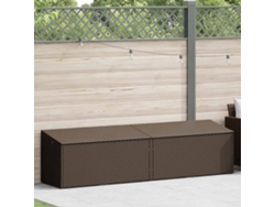 Caja de almacenamiento de mimbre para jardín, marrón, MAISON EXCLUSIVE (220 x 50 x 58 cm)
