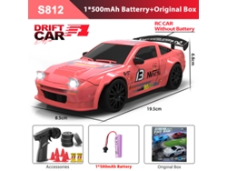 Coche RC 4x4 2.4G con luz LED, modelo profesional Drift GTR AE86, color blanco, ideal para carreras y regalo infantil. Aeuzwr