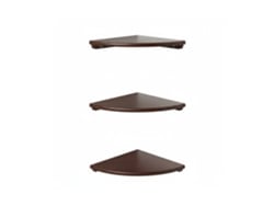 Estante De Canto Relaxdays, 3 X 25 X 25 Cm, Nogueira, Sala, Decoração, Carga 5 Kg, Suspensa, Castanho Escuro