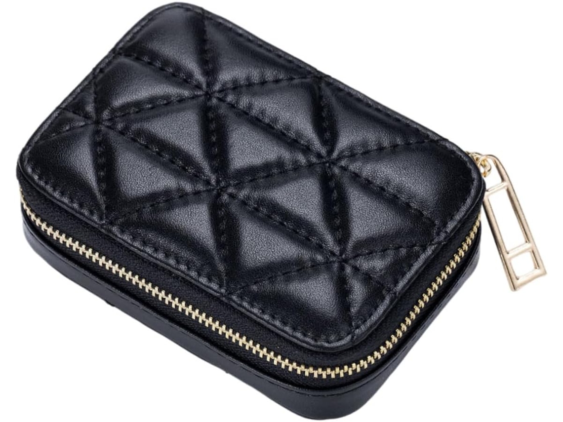Neceser Organizador De Maquillaje Portátil De Cuero Para Mujer.