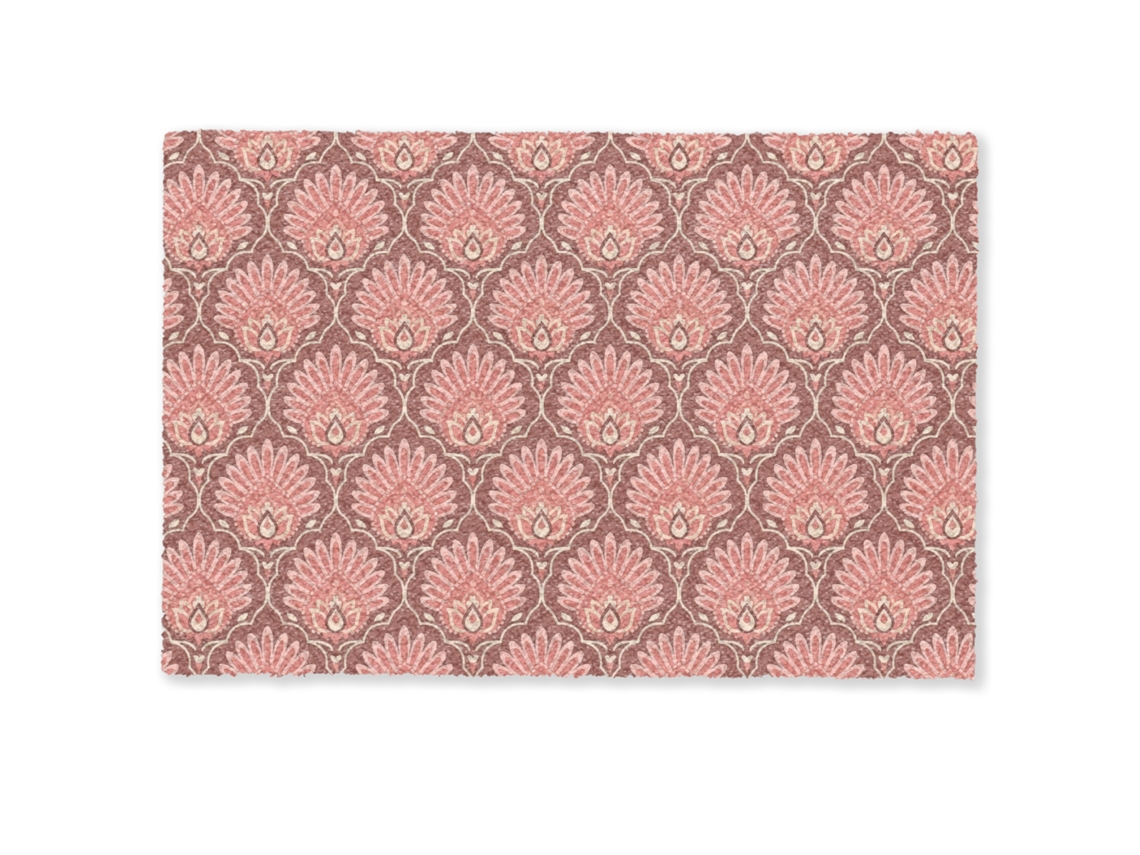 Felpudo Motivo Abanico - Patrón - Rosa 60x40