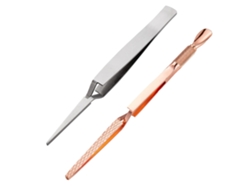 MEOIRUERY Alicate para Unñas 2 Piezas Empujador de Cutículas Pinza para Moldear Unñas y Hacer Arte en Unñas para Manicura