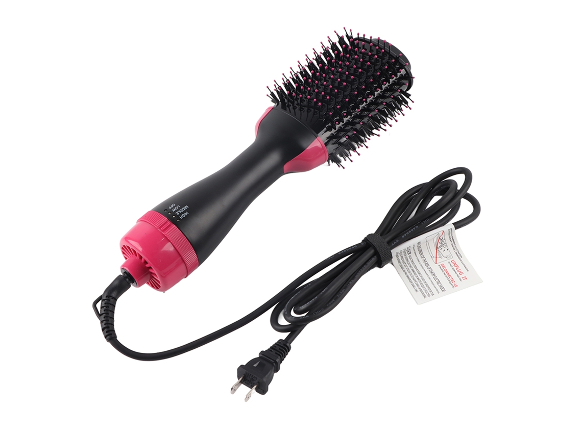 Secador De Cabelo Multifuncional Com Ions Negativos: Seca, Alisa E Cria Ondas - Pente De Ar Quente