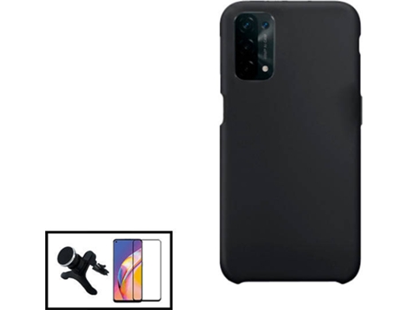 Kit Carcasa + Protector de Pantalla + Soporte Oppo A16 PHONECARE Silicona Liquida