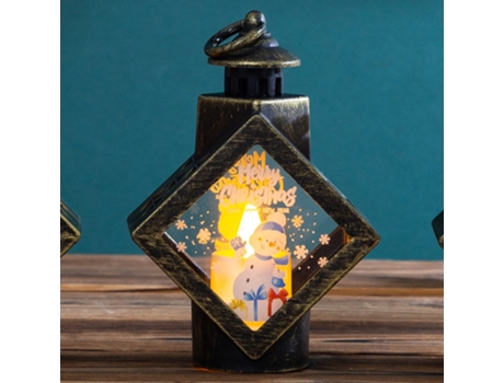 Adorno de Navidad Portátil Creativo Pequeña Lámpara Aceite Linterna Colgante Retro
