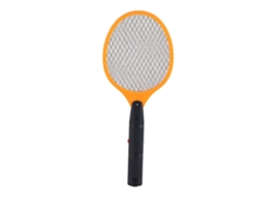 Raqueta eléctrica sin cable para matar mosquitos y moscas con batería, exterminador de insectos Amarillo