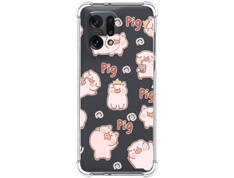 Carcasa para Oppo Find X5 5G TUMUNDOSMARTPHONE Dibujos Antigolpes Cerdos Multicolor