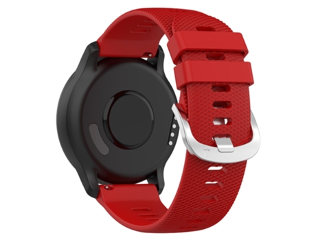 Correa de Silicona 20mm raya cruzada para Garmin VivoMove Trend/Venu Sq 2 - tinto
