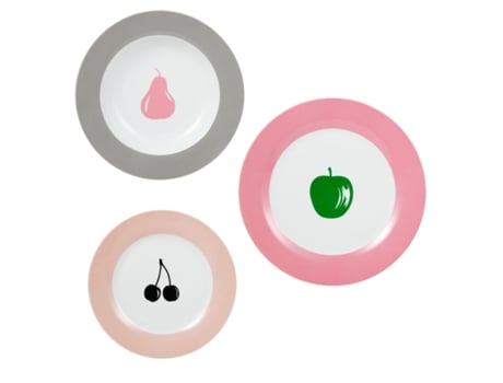 Set de Vajilla BENETTON FRUITS (Marrón - Rosa - Porcelana - 12 Piezas)