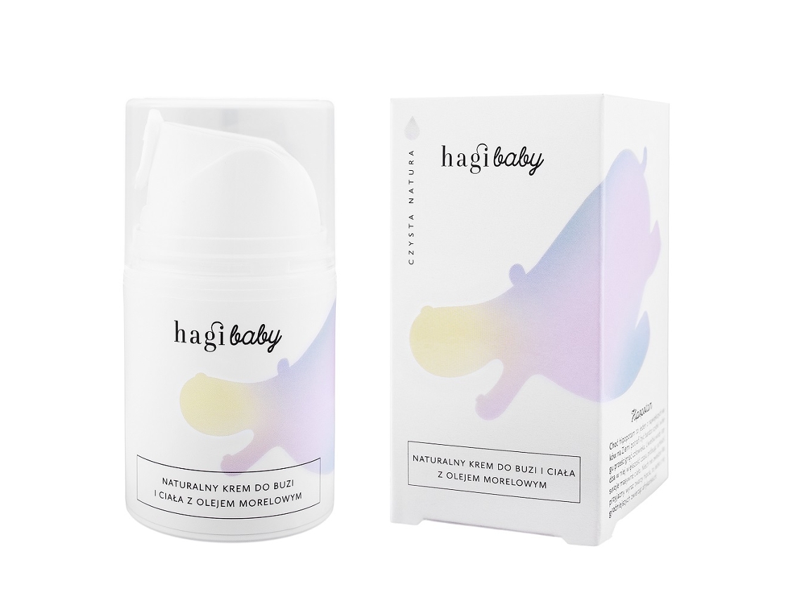 Crema Natural Para Rostro Y Cuerpo Con Aceite De Albaricoque Hagi Baby, 50ml