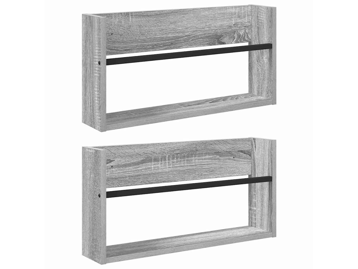 Juego de 2 revisteros Sonoma Grey (60 x 12 x 30 cm)