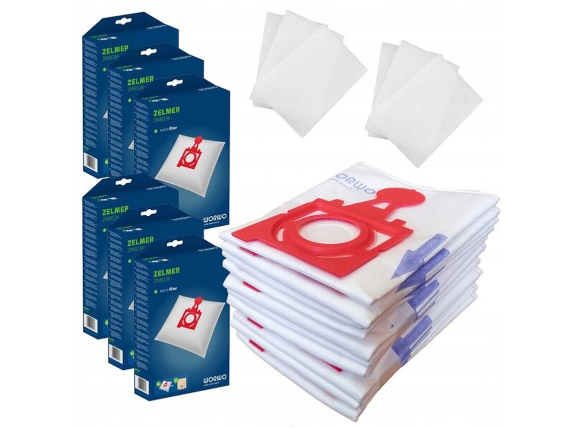 24 bolsas para aspiradora Zelmer Solaris 2200w Zmb03kvayotoy