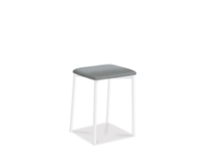 Banqueta de Cozinha Branca Kati 33x47x33cm Aço Michigan FANMUEBLES