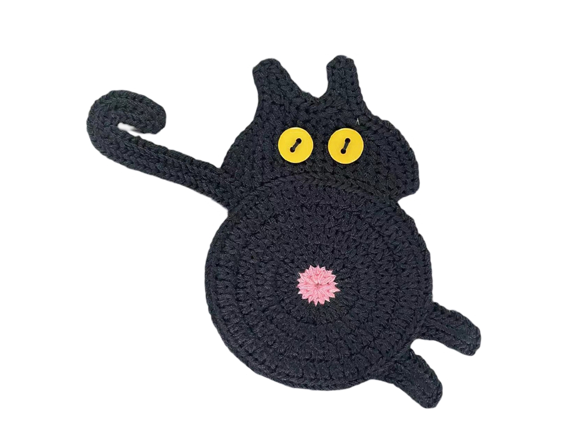 HYMNORA Posavasos con temática de gatos - Regalo para amantes de felinos, aislante térmico