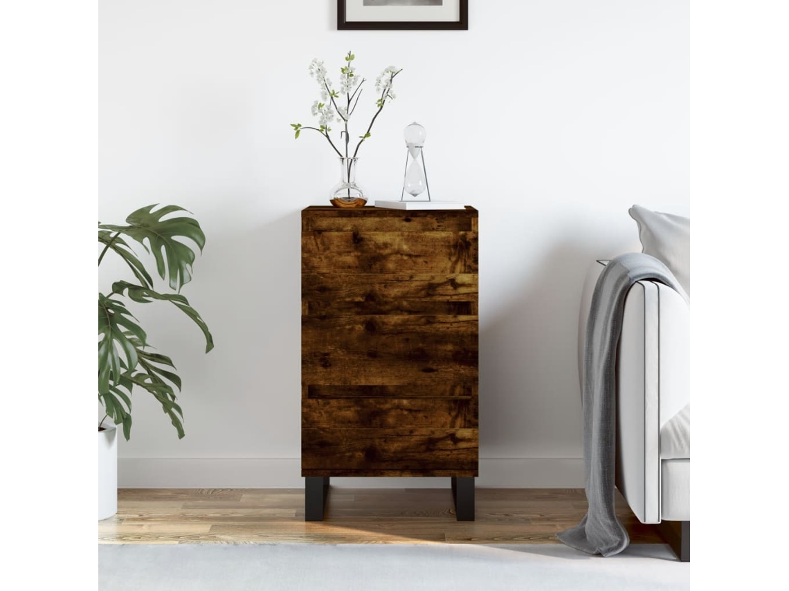 Aparador Madera De Ingeniería Roble Ahumado 40x35x70 Cm