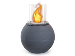 Chimenea de bioetanol de pie para hoguera de jardín para uso interior y exterior BOTTICELLI Cast Iron Grey d.40 x h54