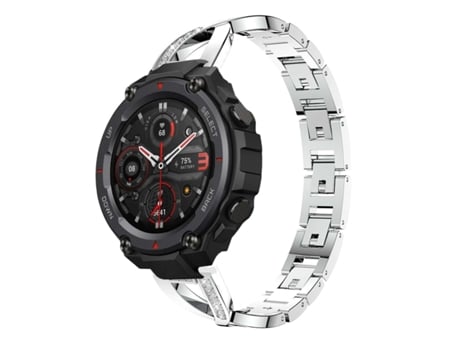 Correa Pulsera Acero Luxury para Amazfit T-Rex 2 Plateado