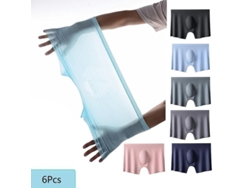 2026-6 Pantalones Cortos Para Hombre, Boxers De Seda De Hielo Sin Costuras, Ropa Interior Sexy Ultra Delgada Y Transpirable Para Hombres