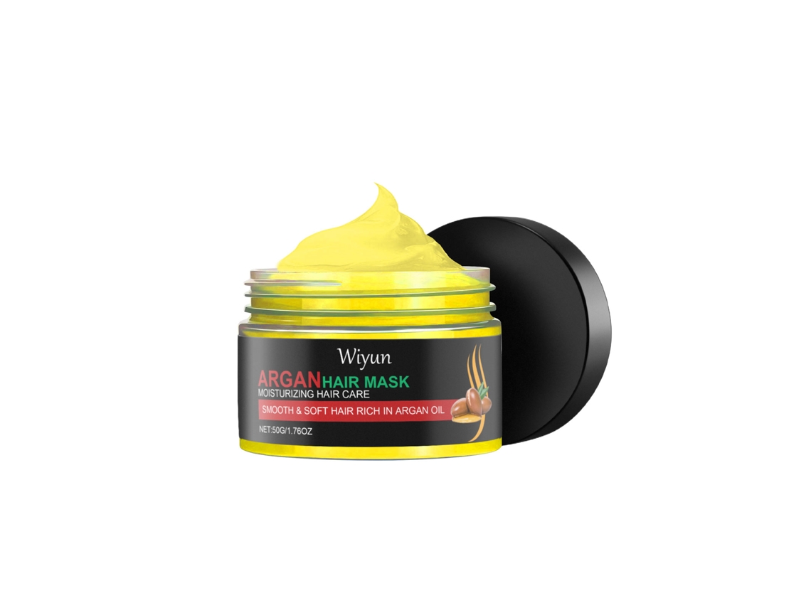 Mascarilla capilar con aceite de argán para un cuidado profundo del cabello.