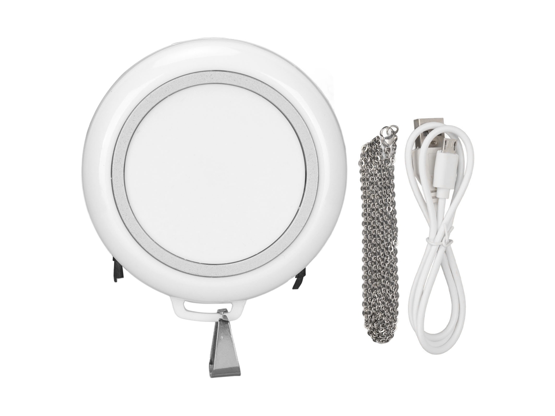 Collar Purificador De Aire Portátil Portátil Silencioso Con Iones Negativos Para Coche Hogar Viaje Blanco