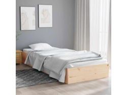 Estructura Cama Individual Sin Colchón Madera Maciza 75x190 Cm