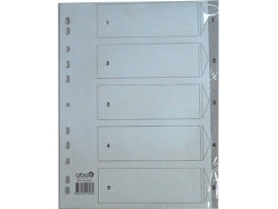 Separadores Numerados 1 a 5 (5 unidades - A4)