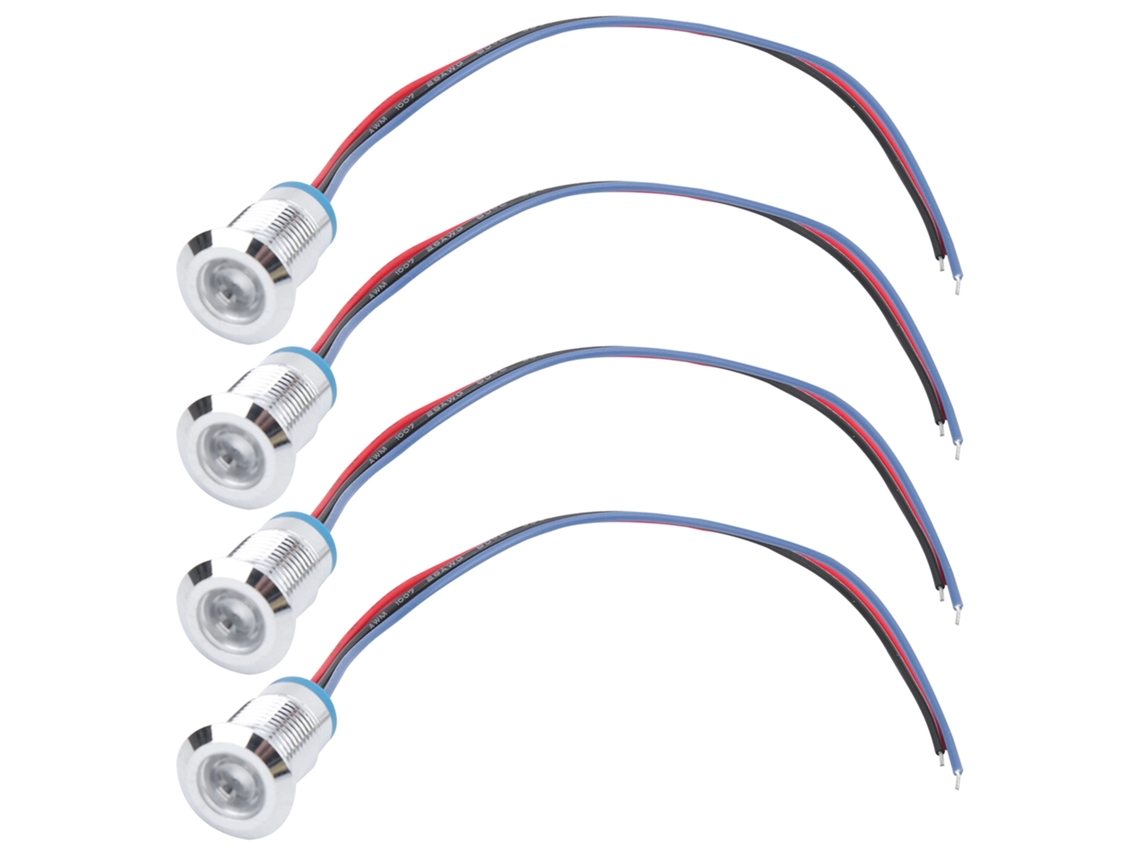 Luces LED bicolor redondas precableadas e impermeables
