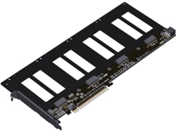 Adaptador De Tarjeta Divisora De Disco Duro Pcie 5.0 X16 A Edsff De 4 Puertos